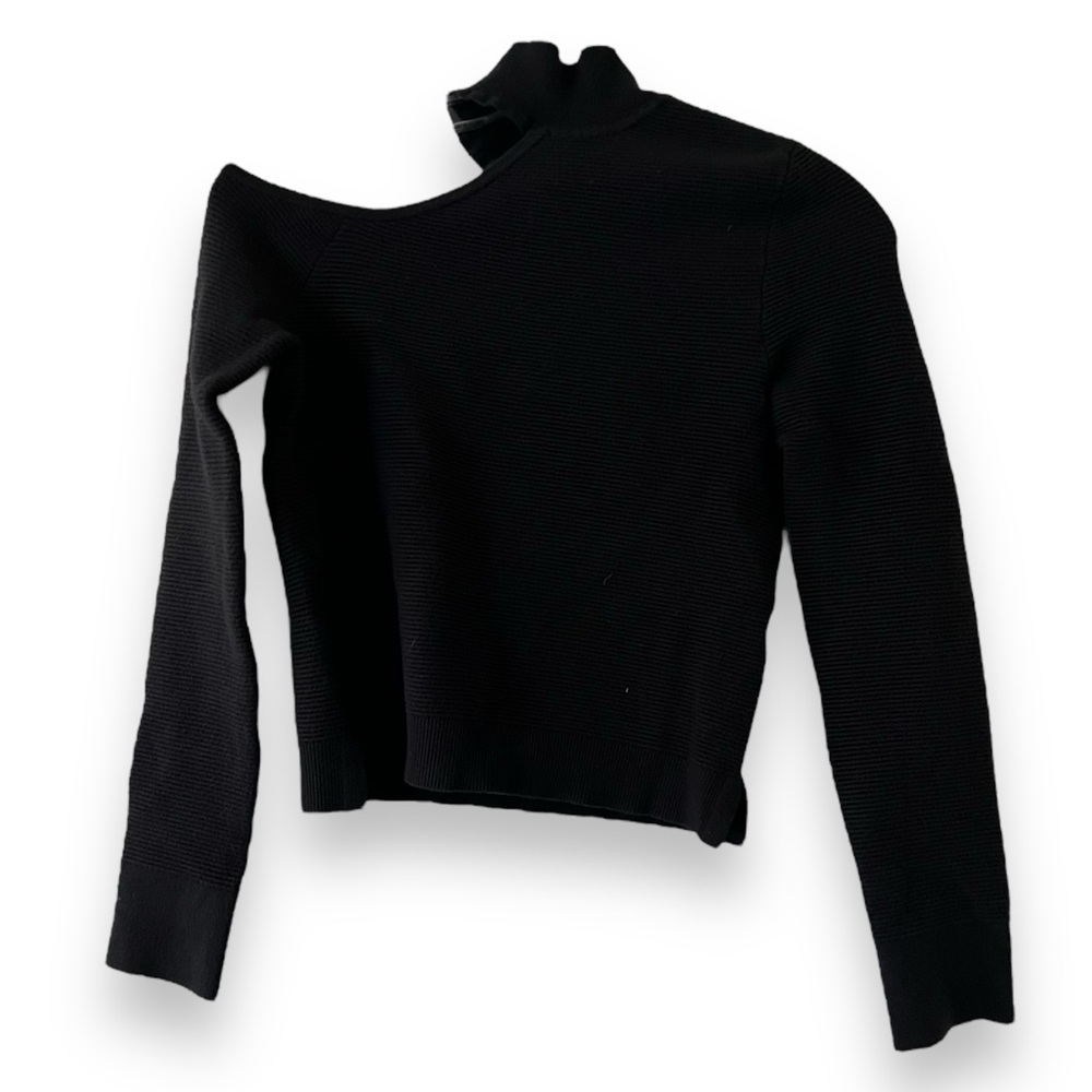 Abercrombie Mock Neck Cold Shoulder Sweater